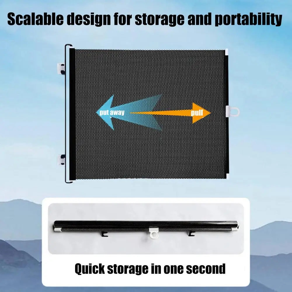 Retractable Indoor Pet Safety Gate for Dogs & Kittens – Mesh Blocking Fence