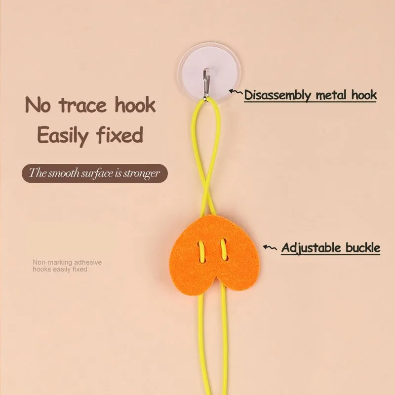 Interactive Door Hanging Cat Toy with Elastic Catching Rope