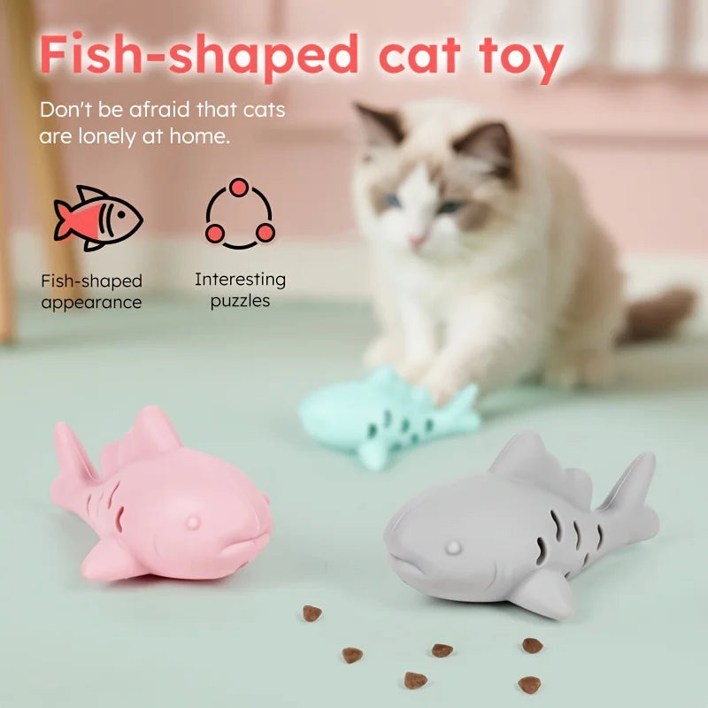 Silicone Treat-Dispensing Chew Toy for Cats