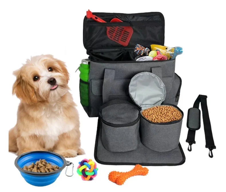 Multifunctional Dog Travel Bag – Spacious Pet Organizer