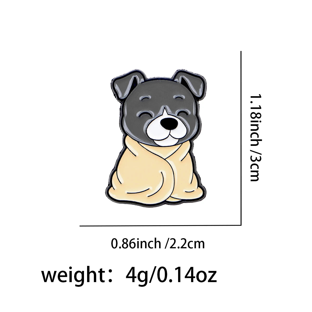 Cute Cartoon Dog Enamel Lapel Pins