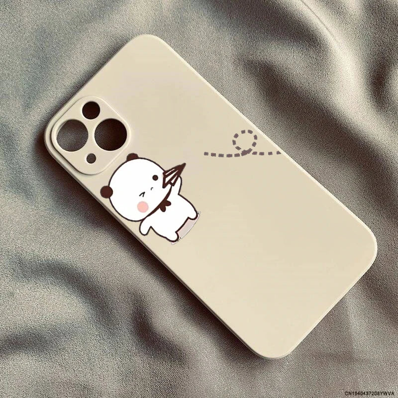 Bubu Dudu Couple iPhone Case – Funny Cartoon Silicone Phone Cover