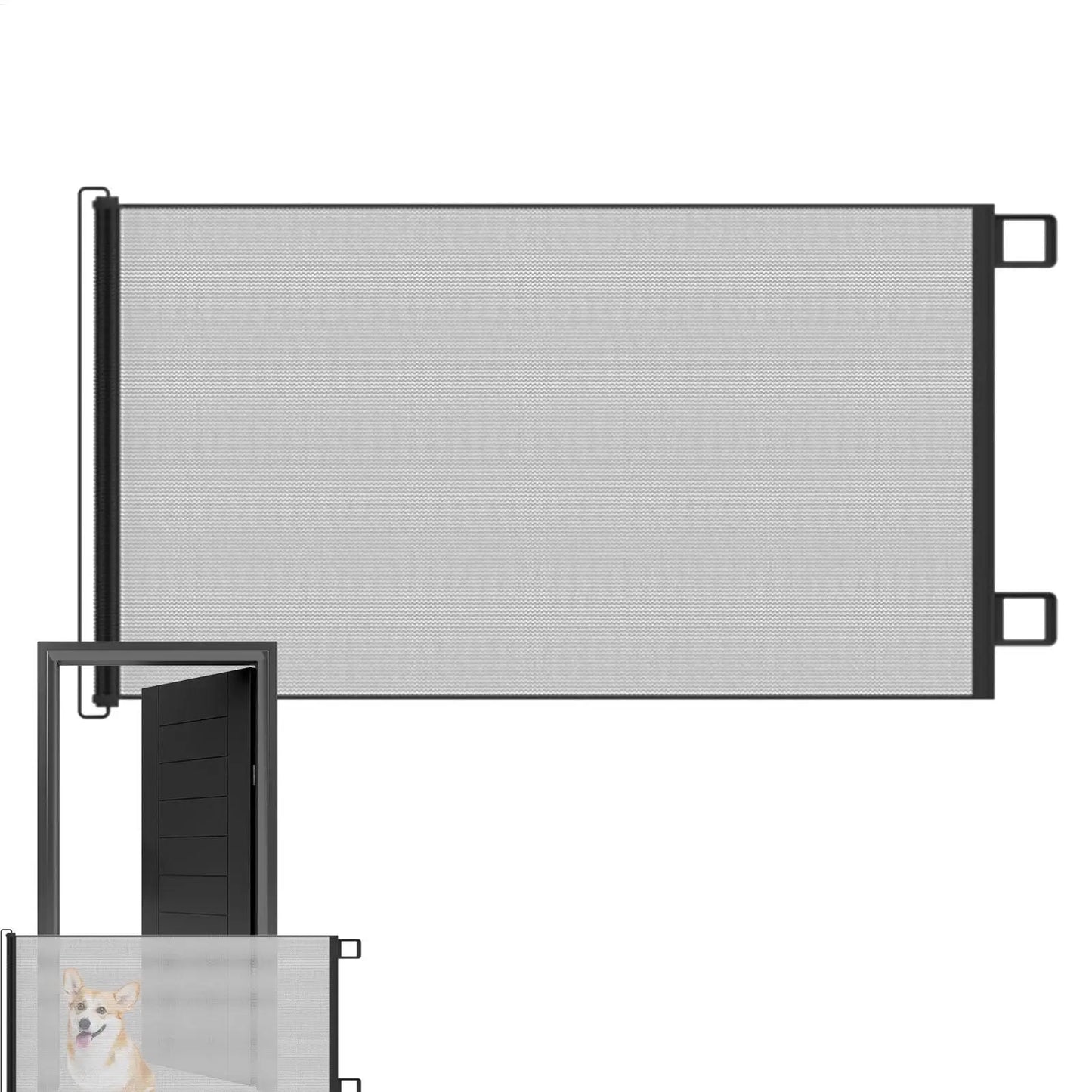 Retractable Pet Mesh Safety Gate for Dogs, Cats & Kids