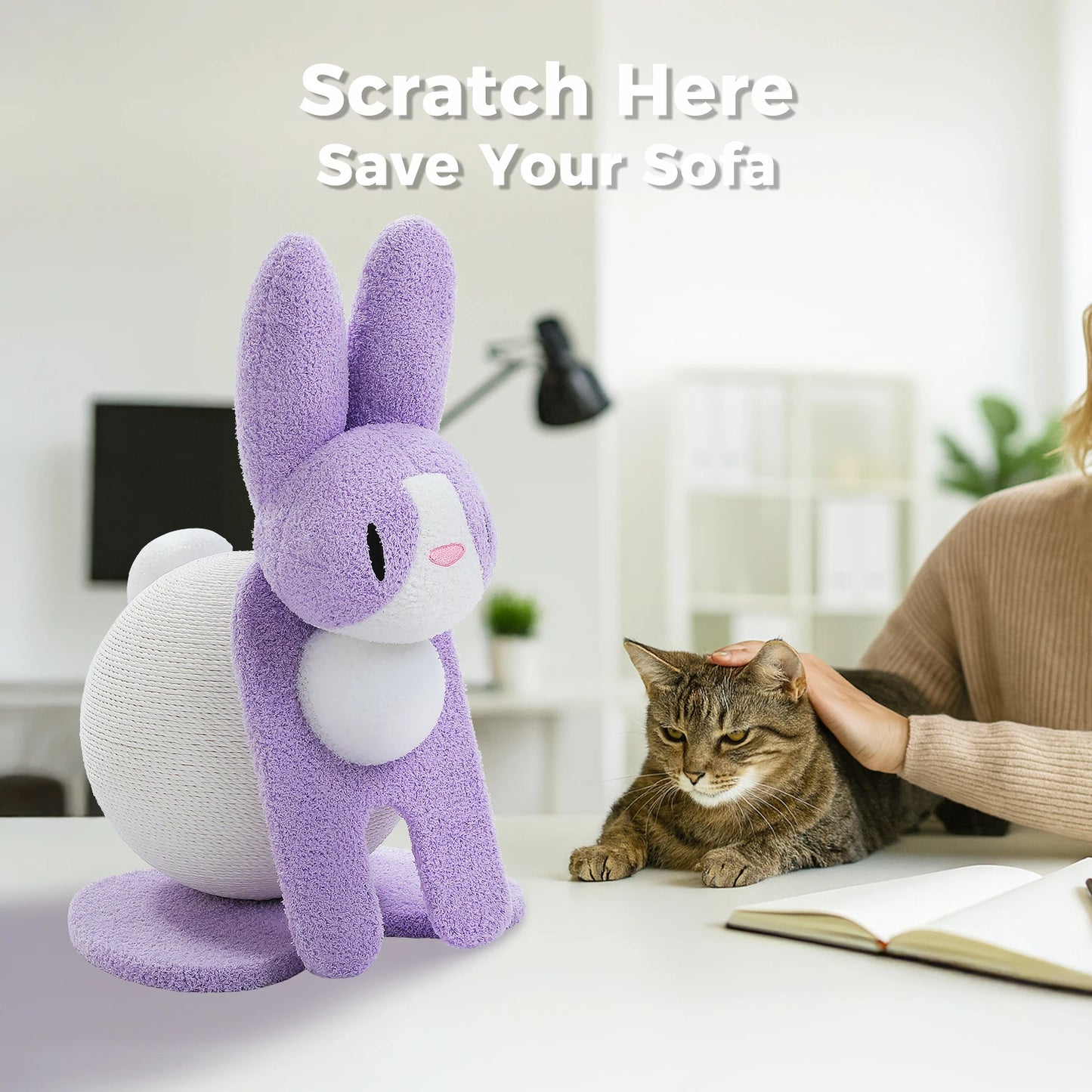 Modern Cat Scratching Post with Perch (61 cm)