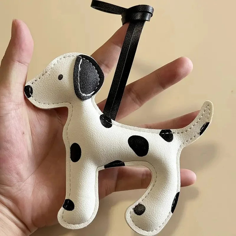 Cute Dalmatian Dog Charm – Leather Bag Pendant Accessory