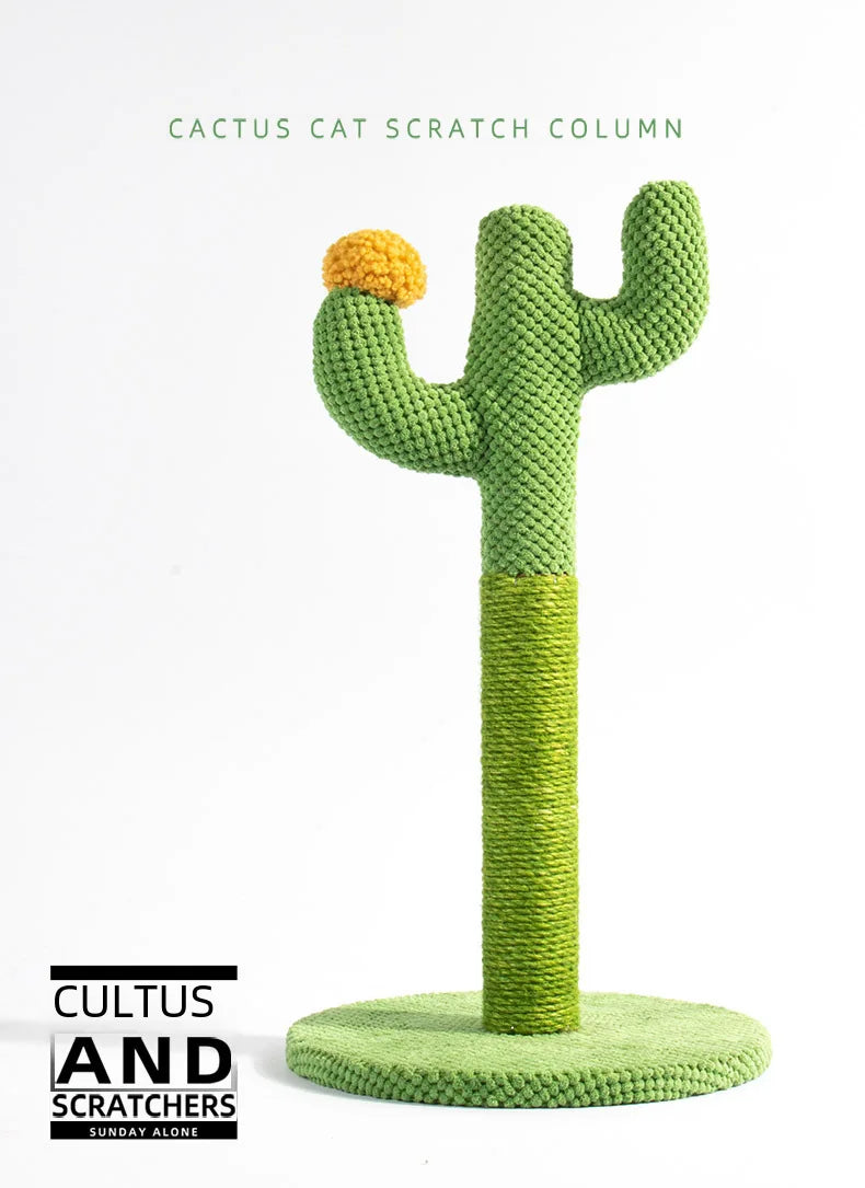 Sisal Cactus Cat Climbing Tower – Single-Layer Indoor Scratching Post