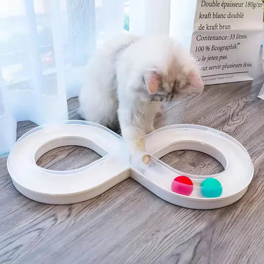 Interactive Turntable Cat Toy – Self-Entertaining Orbital Ball