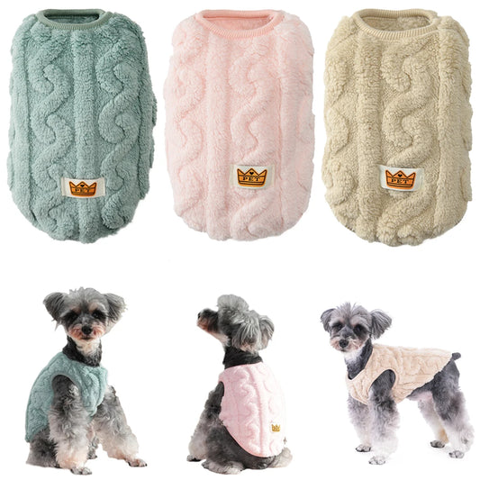 Soft Fleece Dog Sweater for Small Dogs & Cats – Warm Autumn Winter Pet Clothes