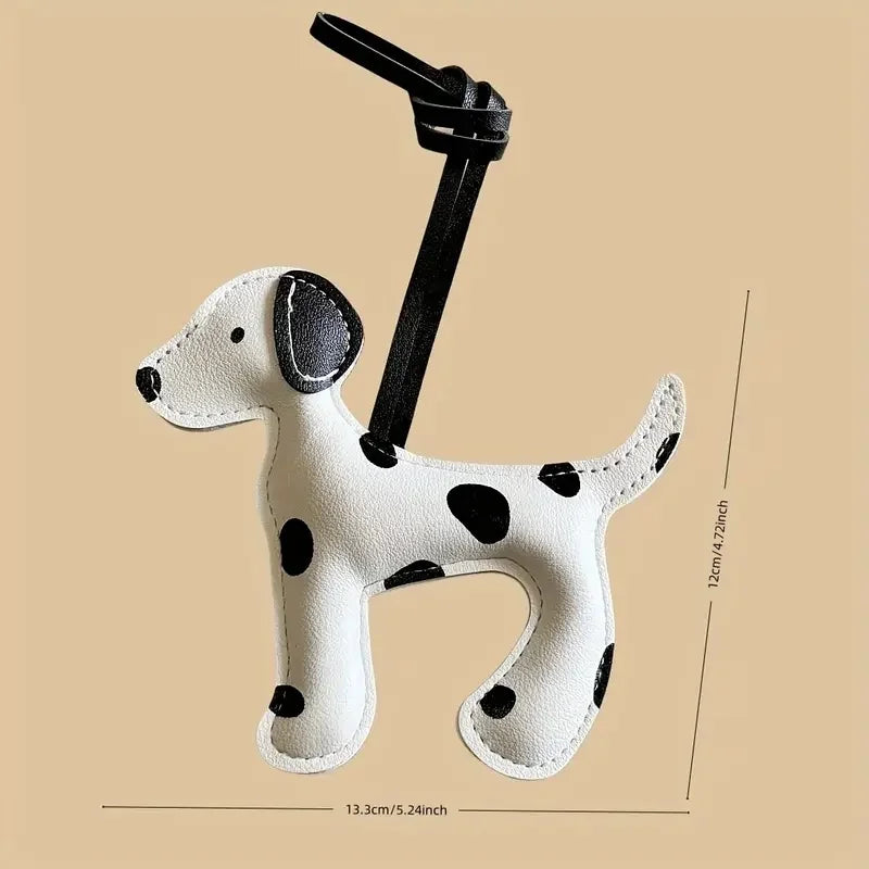 Cute Dalmatian Dog Charm – Leather Bag Pendant Accessory