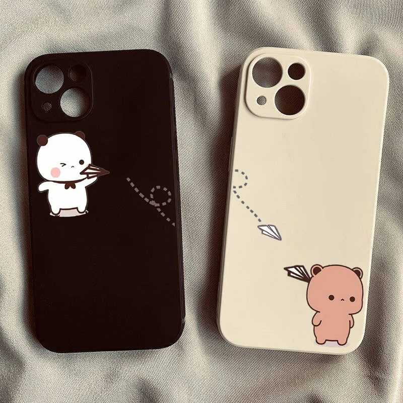 Bubu Dudu Couple iPhone Case – Funny Cartoon Silicone Phone Cover