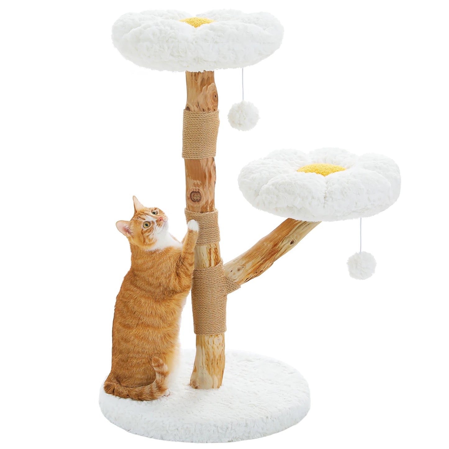Flower-Shaped Modern Cat Tree with 2 Perches – Indoor Climbing Tower & Scratching Post  📂 Category