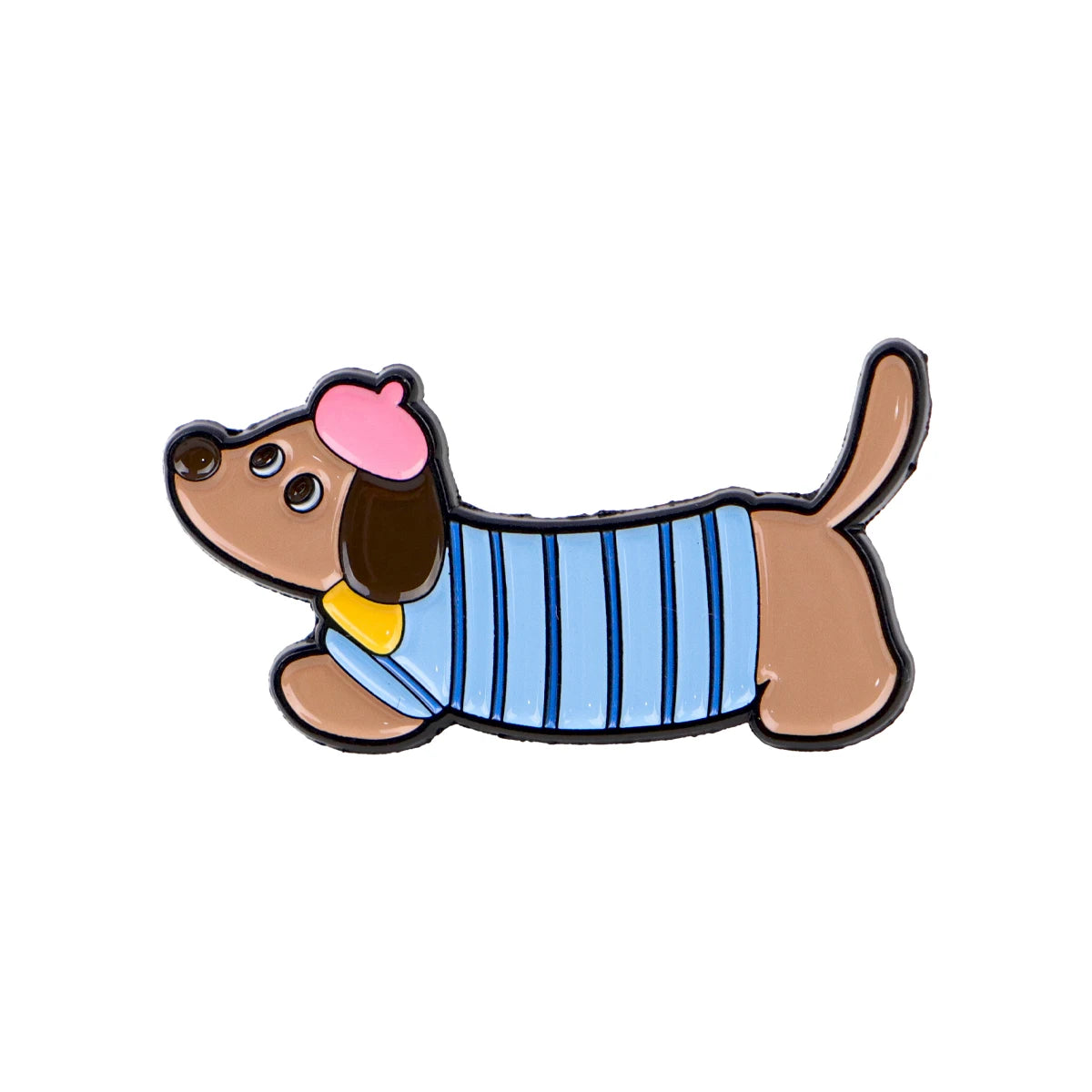 Cute Cartoon Dachshund Enamel Lapel Pin