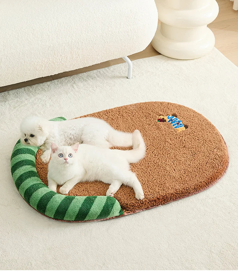 Soft Fleece Pet Bed Mat for Cats & Small Dogs