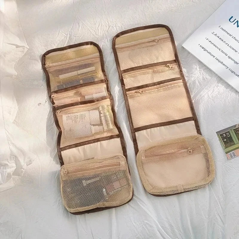 Cute Bear Foldable Makeup Bag – Hanging Cosmetic Organizer