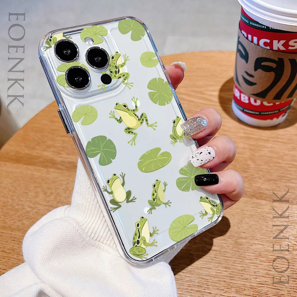 Cute Animals Transparent iPhone Case – Soft TPU Shockproof Phone Cover