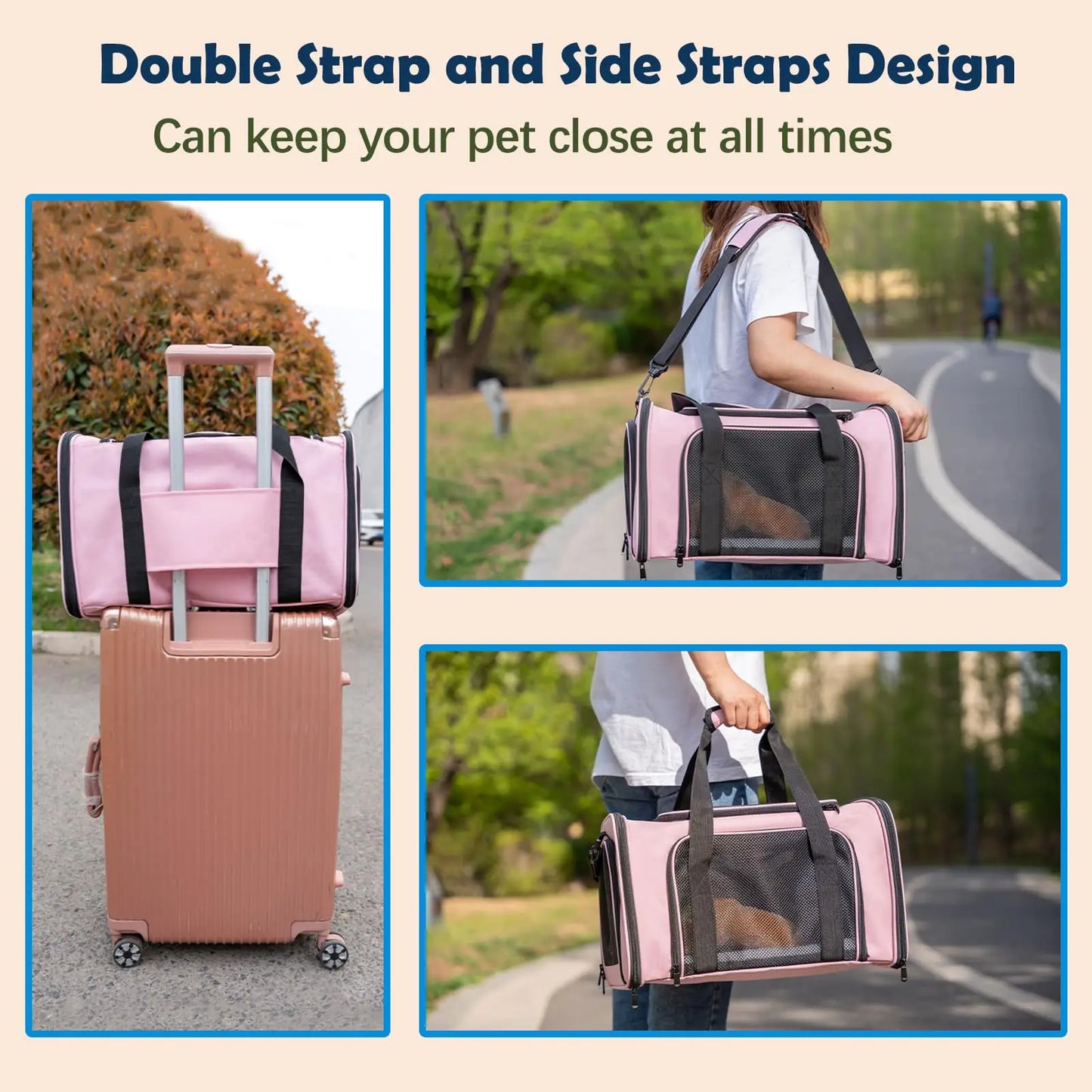 Cat & Dog Travel Carrier – Airline Approved Soft-Sided Pet Carrier