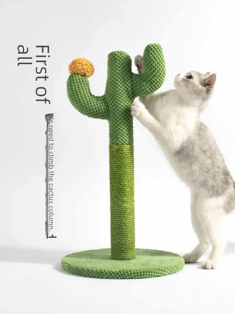 Sisal Cactus Cat Climbing Tower – Single-Layer Indoor Scratching Post