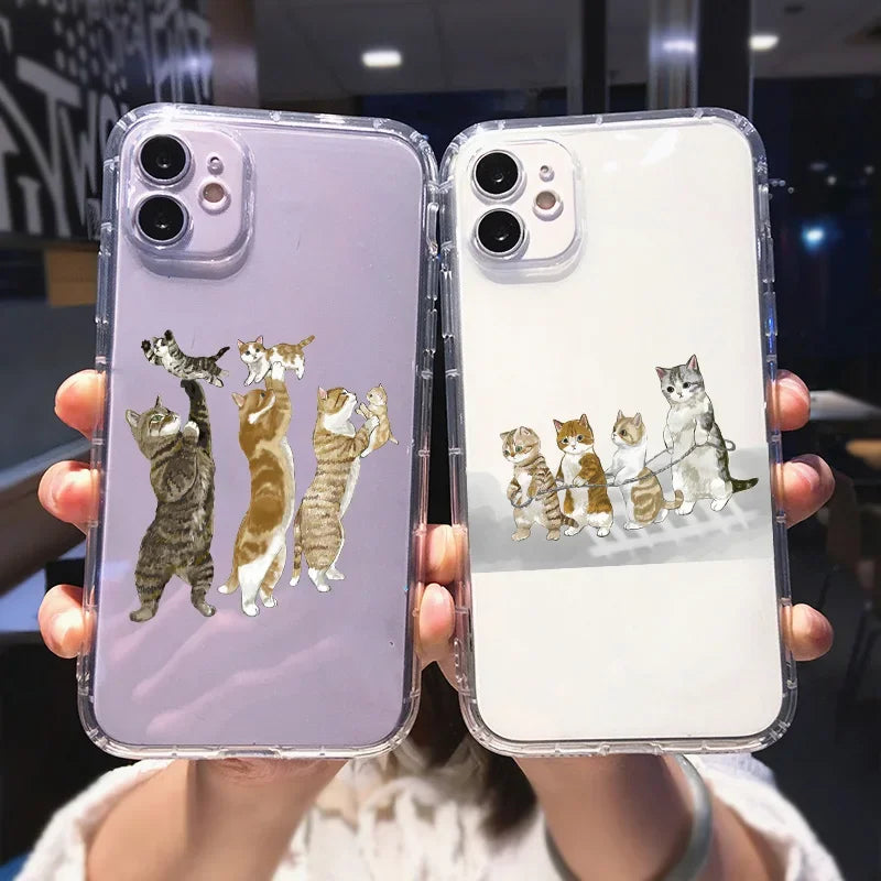 Funny Halloween Cat iPhone Case – Cartoon Animal Shockproof Phone Cover