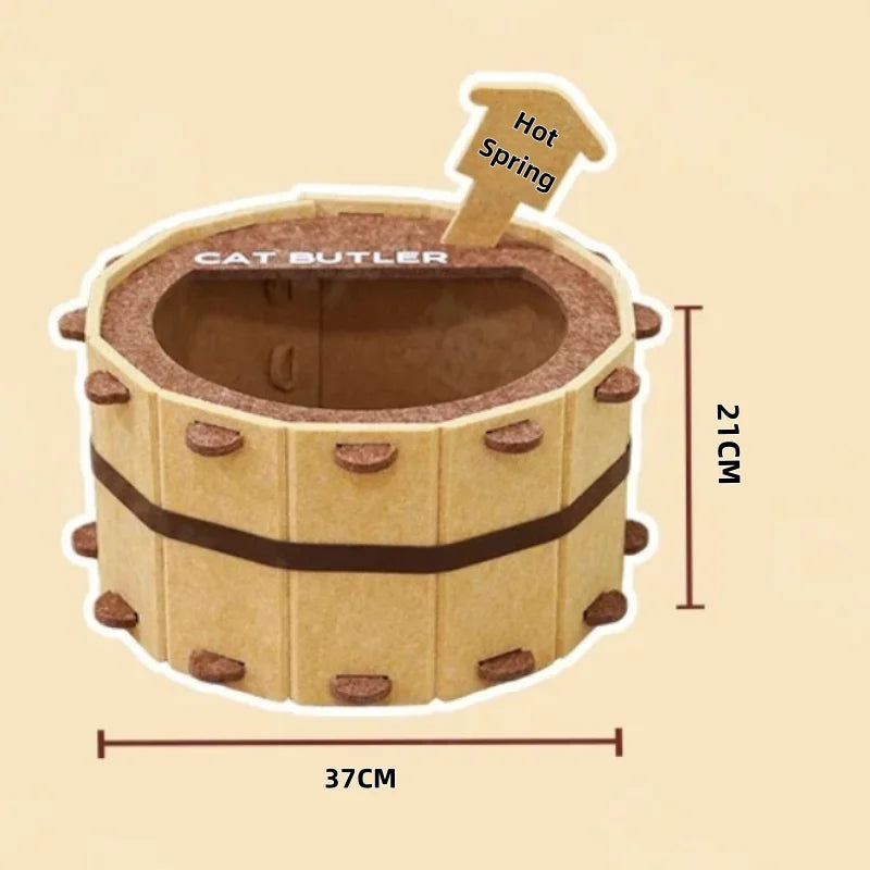 Felt Cat Bed – Semi-Enclosed, All-Season Cozy Cat House