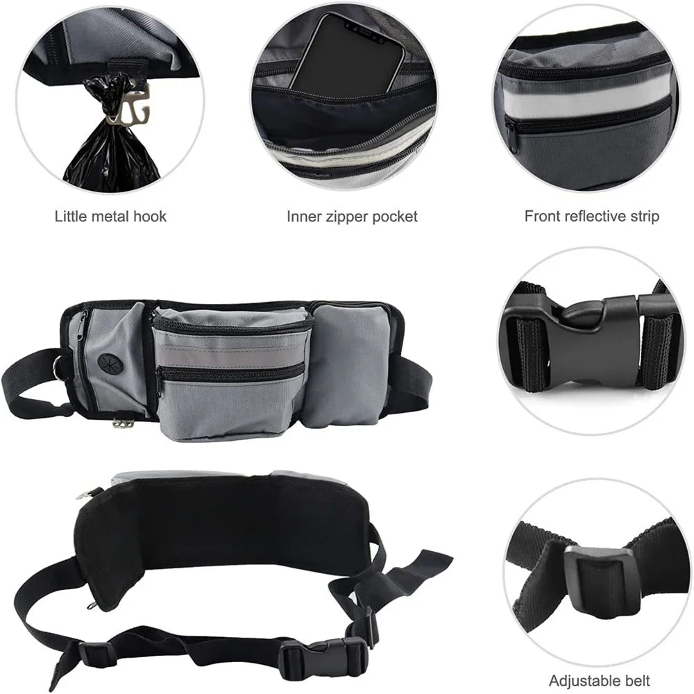 Dog Outdoor Training Waist Bag – Multi-functional Dog Feeding & Treat Pouch with D-Ring