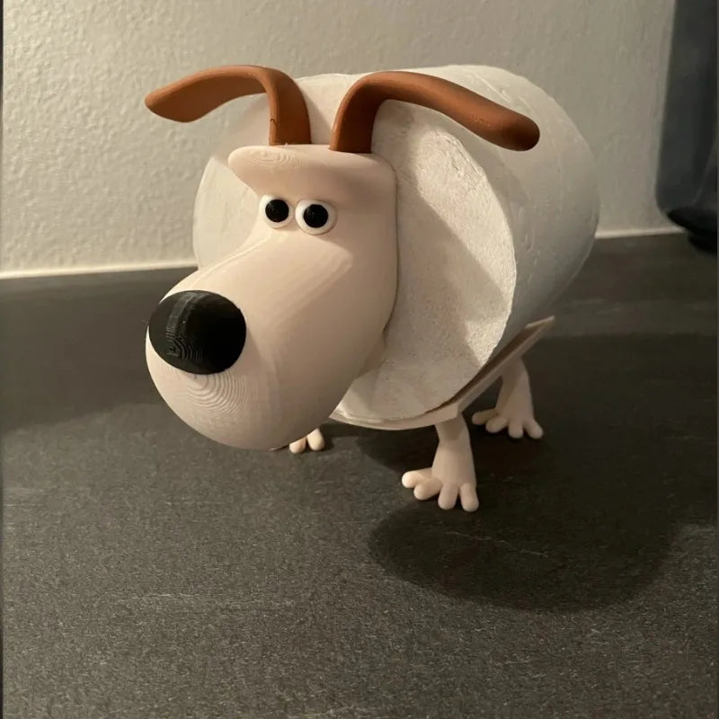 Puppy Toilet Holder – Cute Floor-Standing Bathroom Storage Accessory