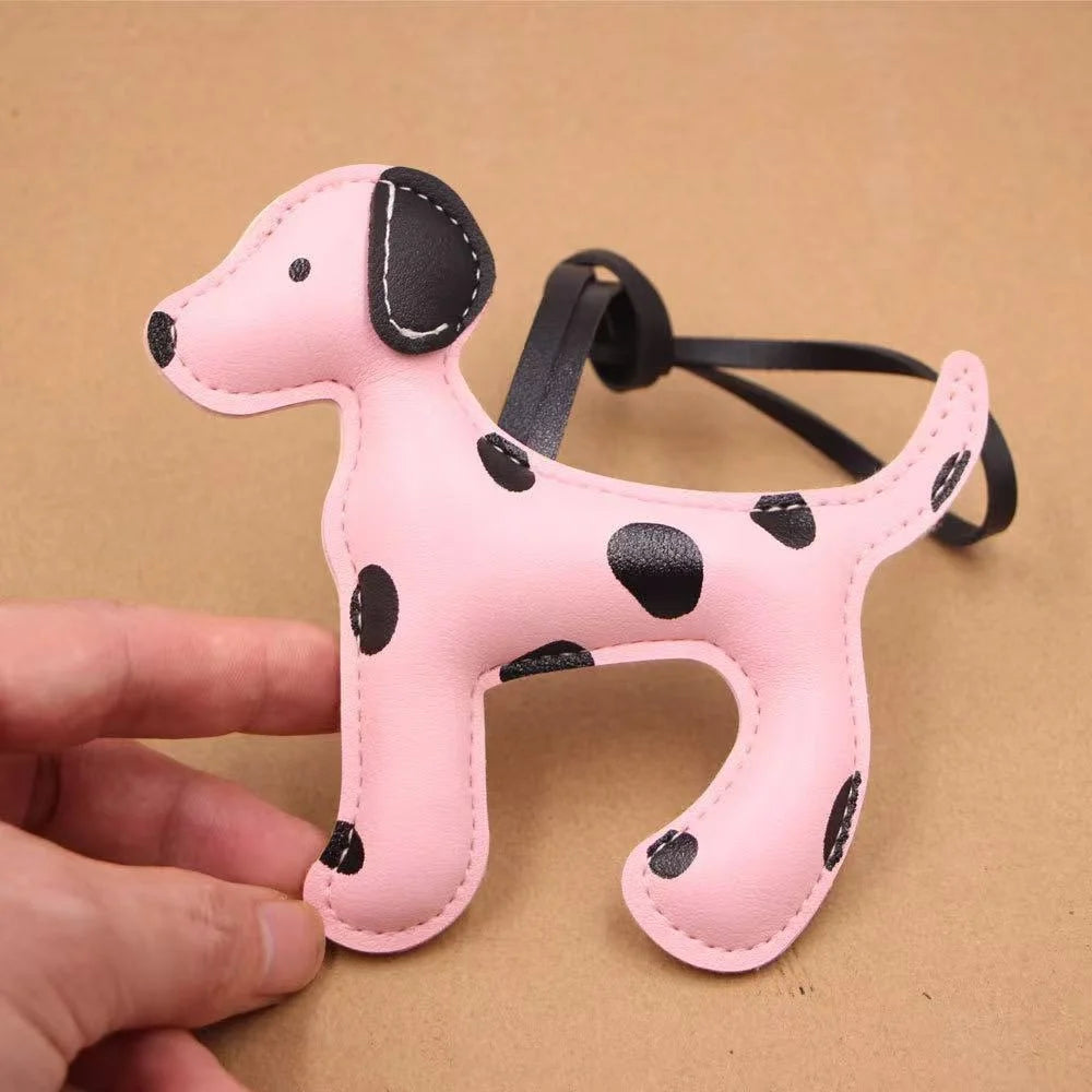 Cute Dalmatian Dog Charm – Leather Bag Pendant Accessory