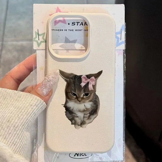 Cute Cat & Dog iPhone Case – Soft TPU Cartoon Animal Phone Cover
