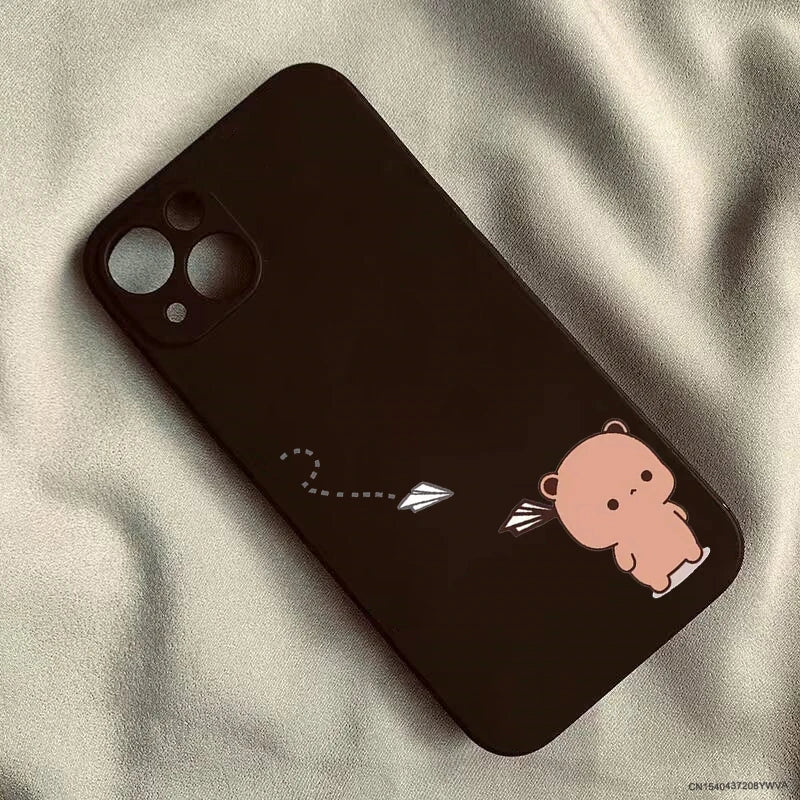 Bubu Dudu Couple iPhone Case – Funny Cartoon Silicone Phone Cover