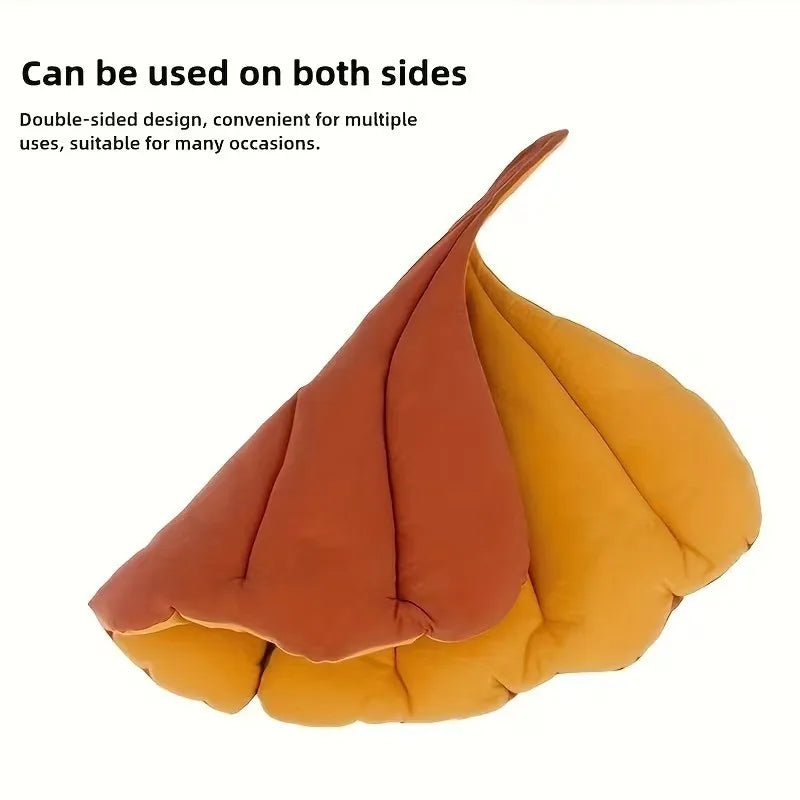 Leaf-Shaped Soft Washable Pet Bed Mat for Cats & Small Dogs