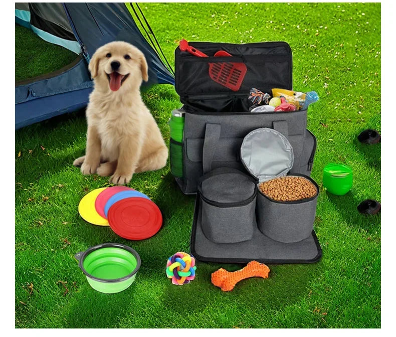 Multifunctional Dog Travel Bag – Spacious Pet Organizer
