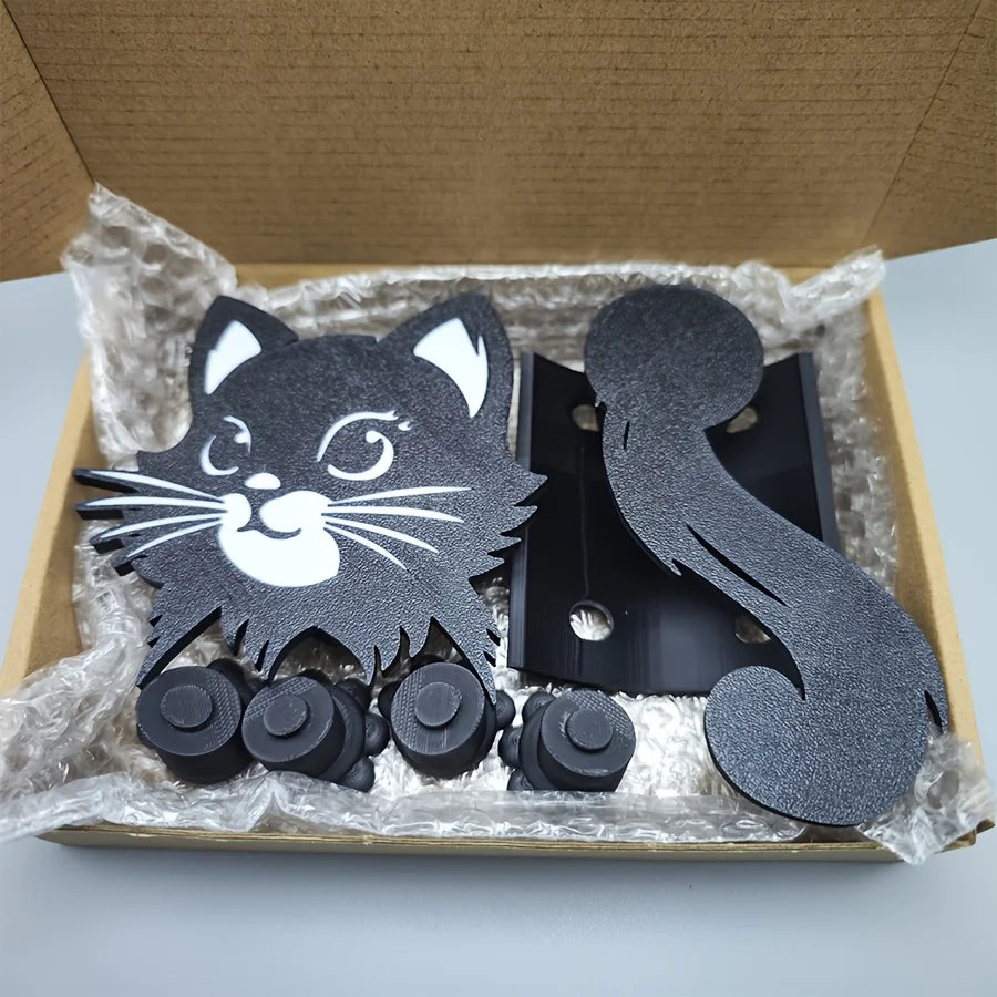 Cute Cat Toilet Paper Holder – Anti-Slip Self-Adhesive Bathroom Accessory