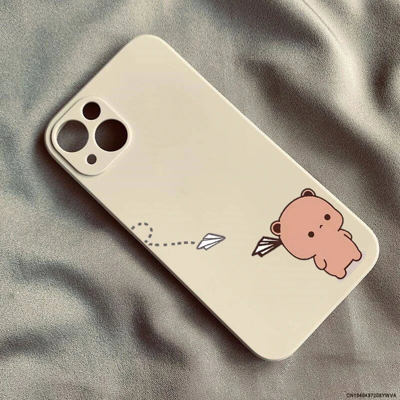 Bubu Dudu Couple iPhone Case – Funny Cartoon Silicone Phone Cover