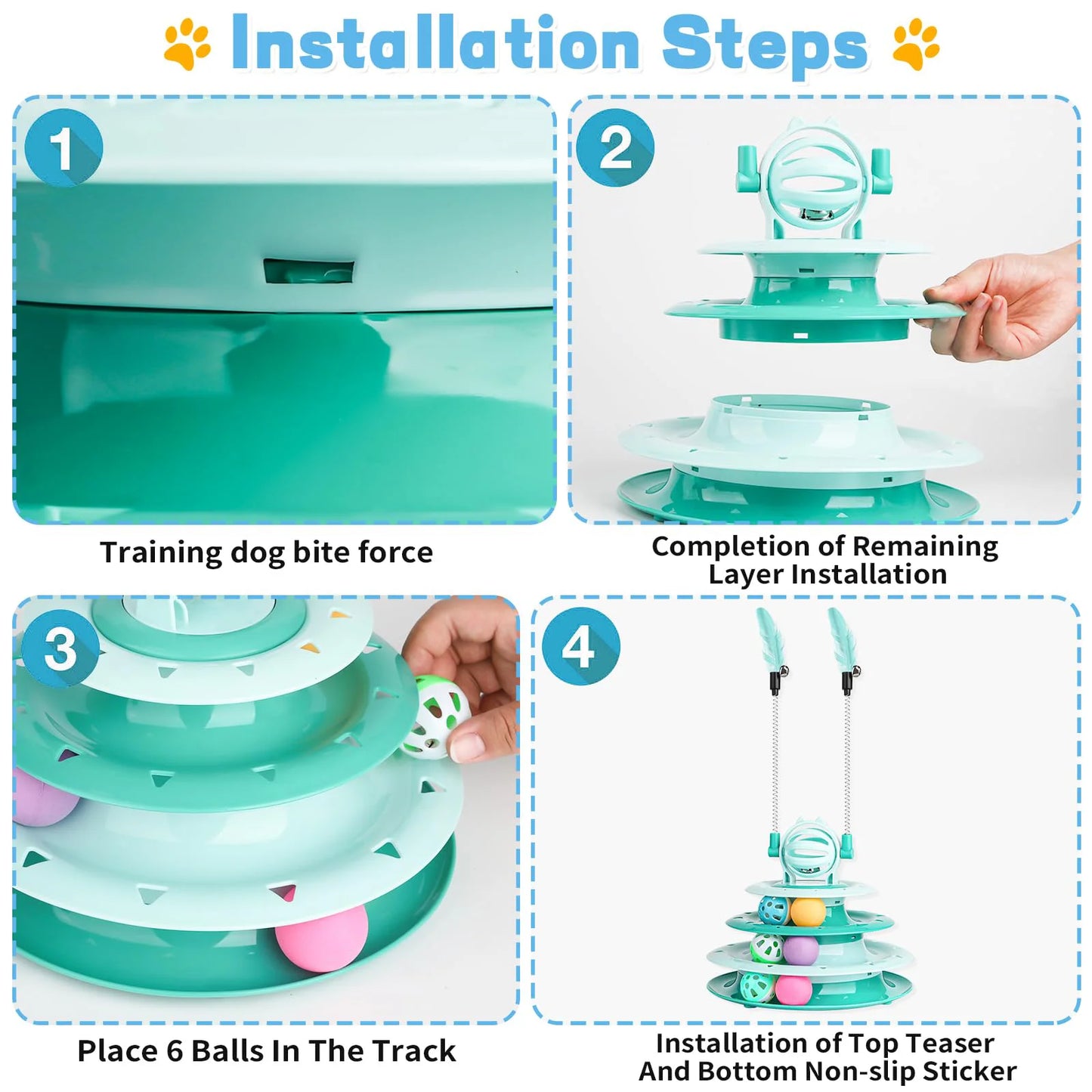 Interactive Puzzle Ball Cat Toy – Turntable & Sound Feature