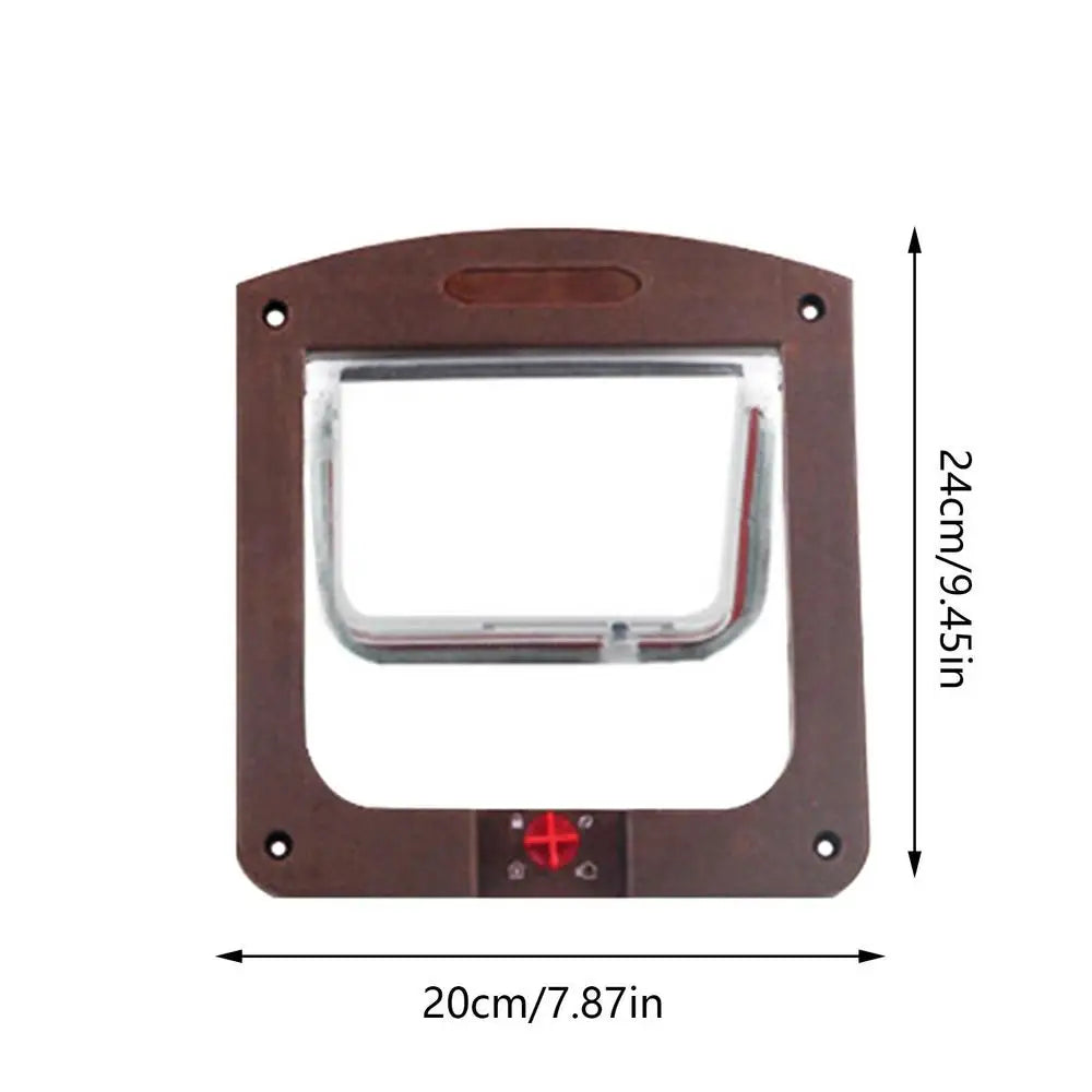 4-Way Locking Weatherproof Pet Door for Cats & Dogs