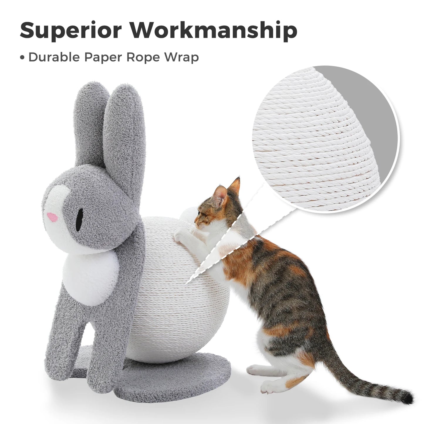 Modern Cat Scratching Post with Perch (61 cm)