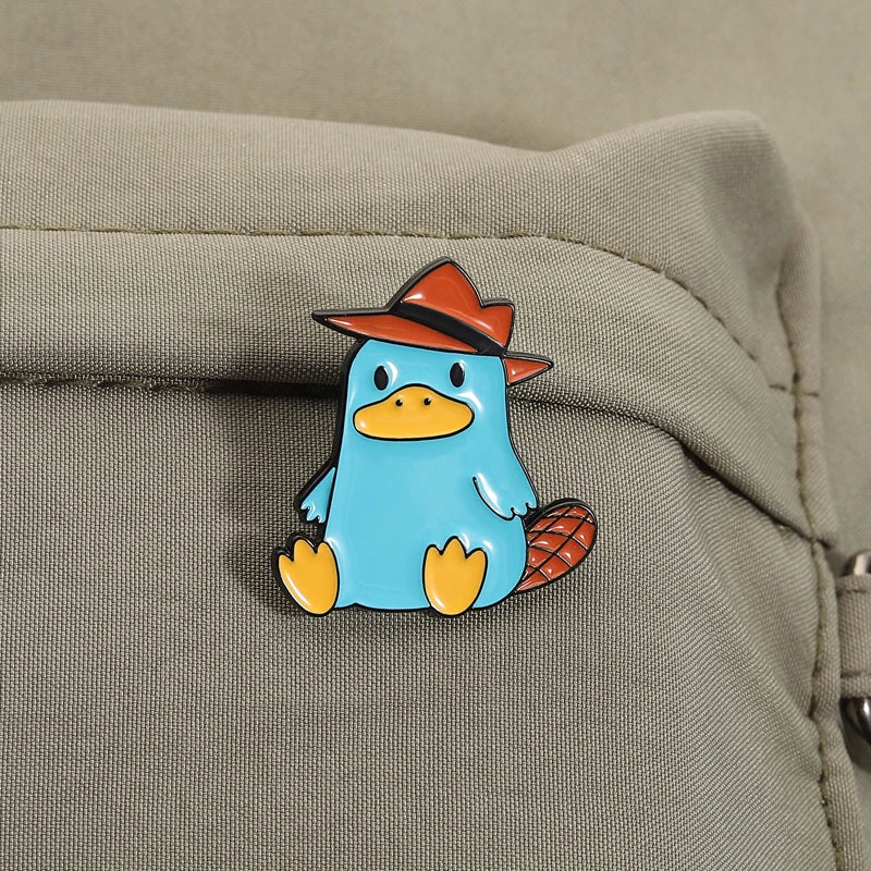 Cute Cartoon Platypus Enamel Lapel Pin