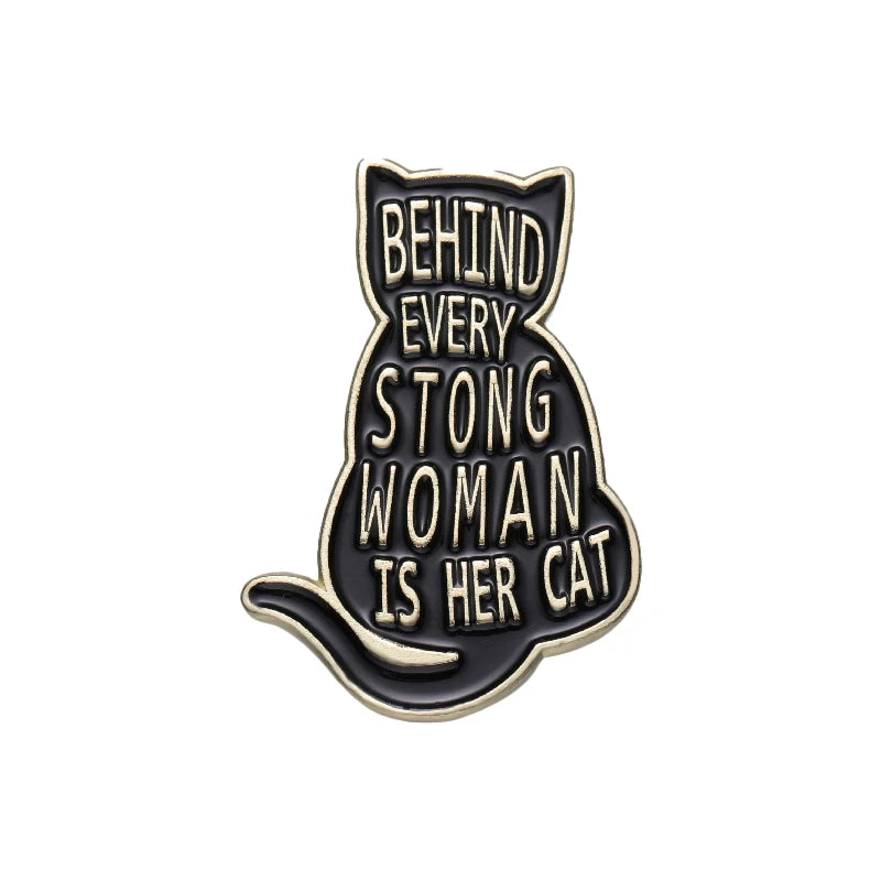 Cute Cartoon Cat Enamel Lapel Pin
