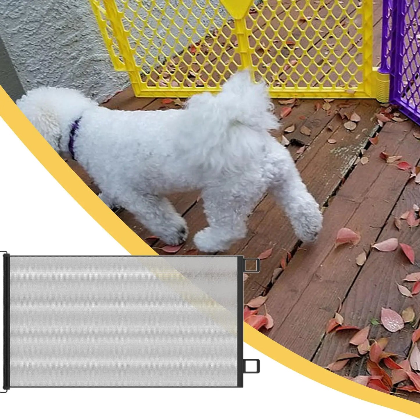 Retractable Pet Mesh Safety Gate for Dogs, Cats & Kids