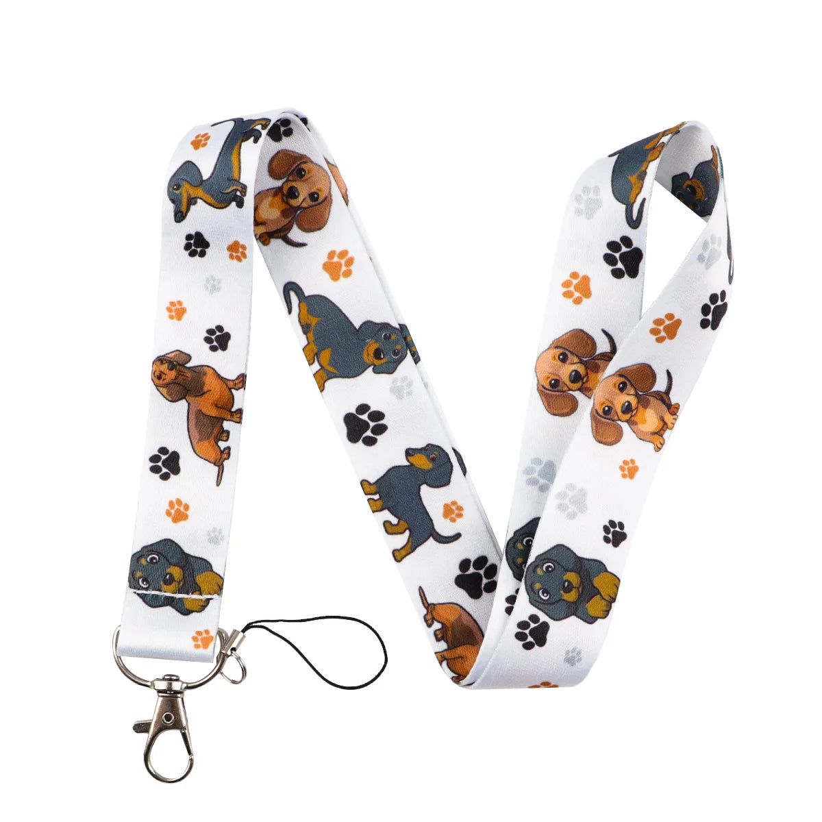 Dachshund Lanyard – Key Neck Strap, ID Badge Holder, Gym Keychain, Cell Phone Key Holder, Hanging Rope Keyring Accessory