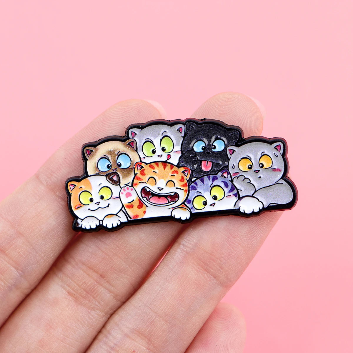 Cute Cat Lover Enamel Lapel Pins