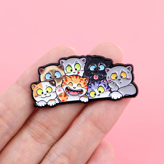 Cute Cat Lover Enamel Lapel Pins