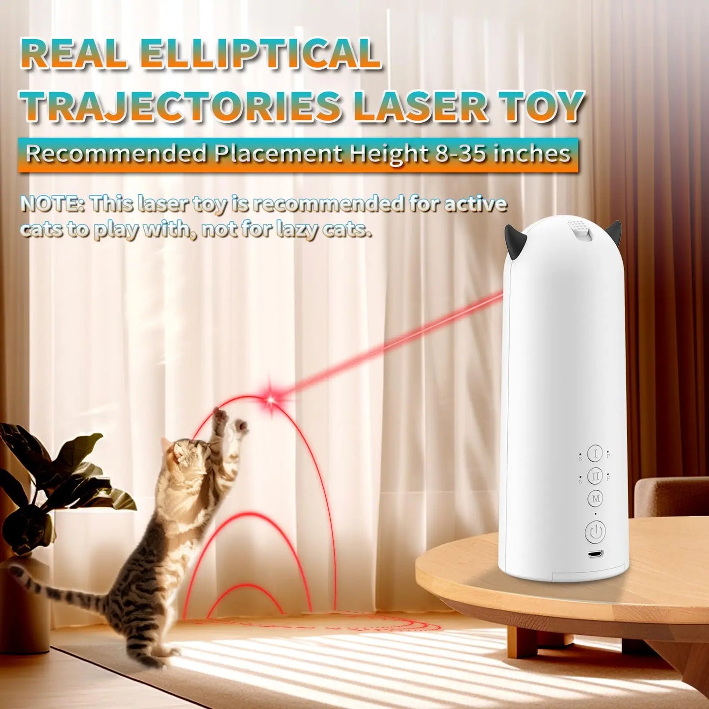 Automatic Motion-Activated Laser Cat Toy – Interactive Indoor Play
