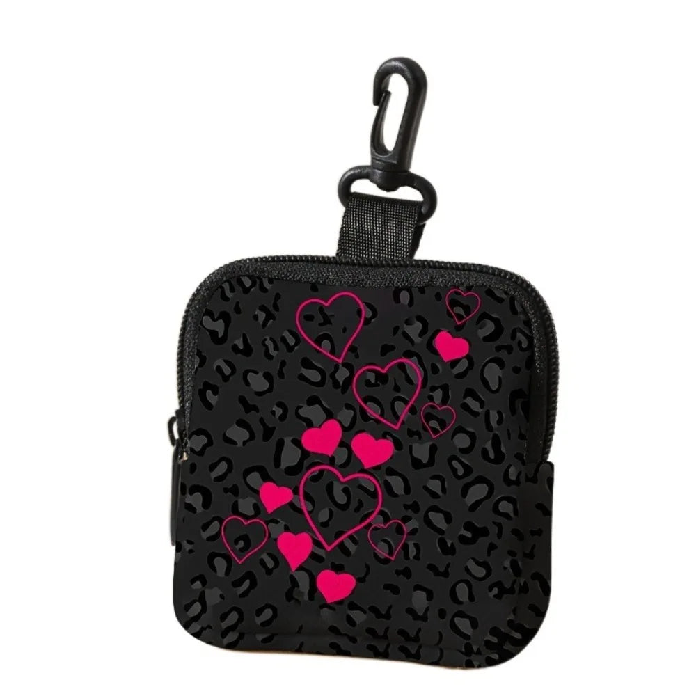 Trendy Mini Coin Purse – Cat & Dog Print Zipper Pouch