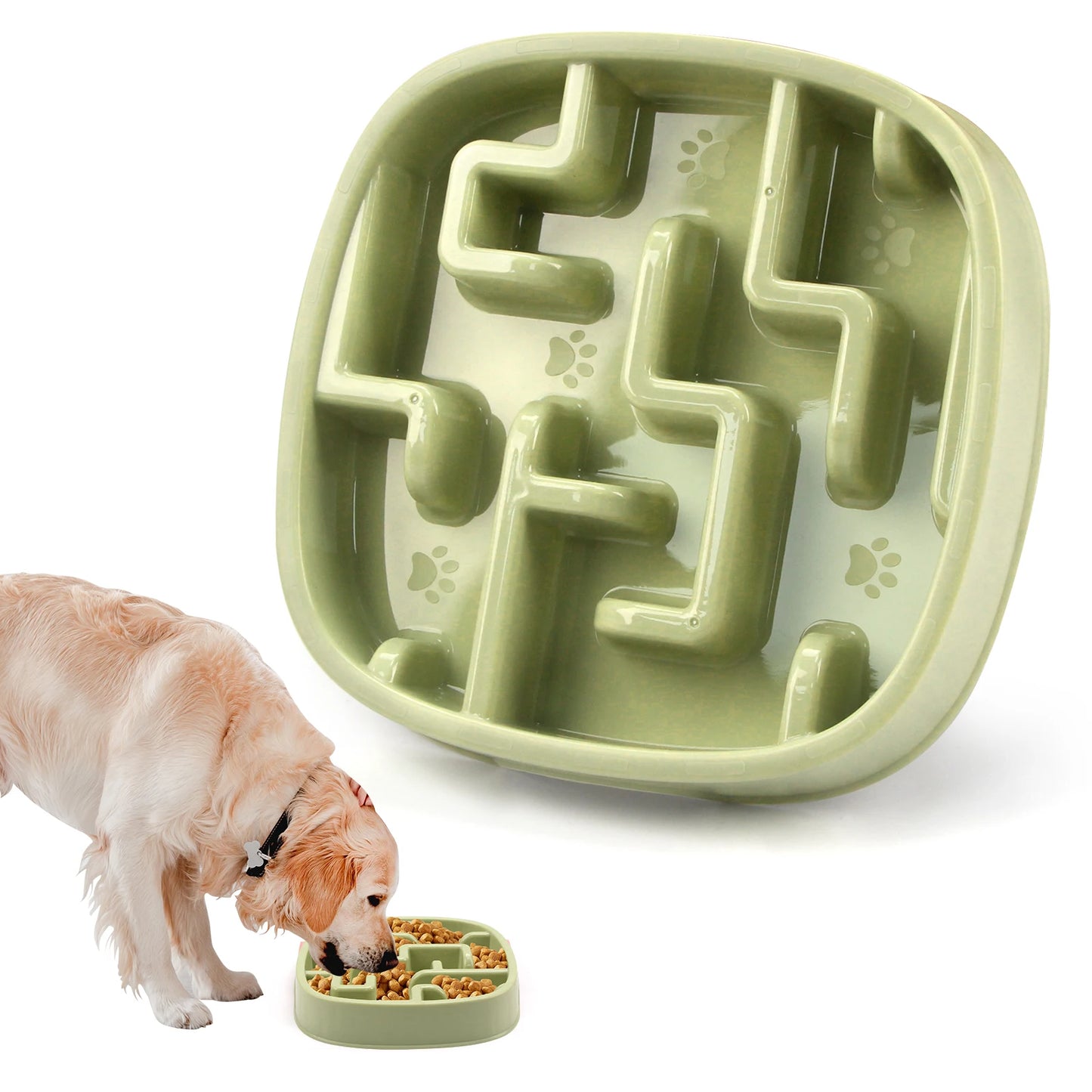 Maze Slow Feeder Pet Bowl with Non-Slip Base