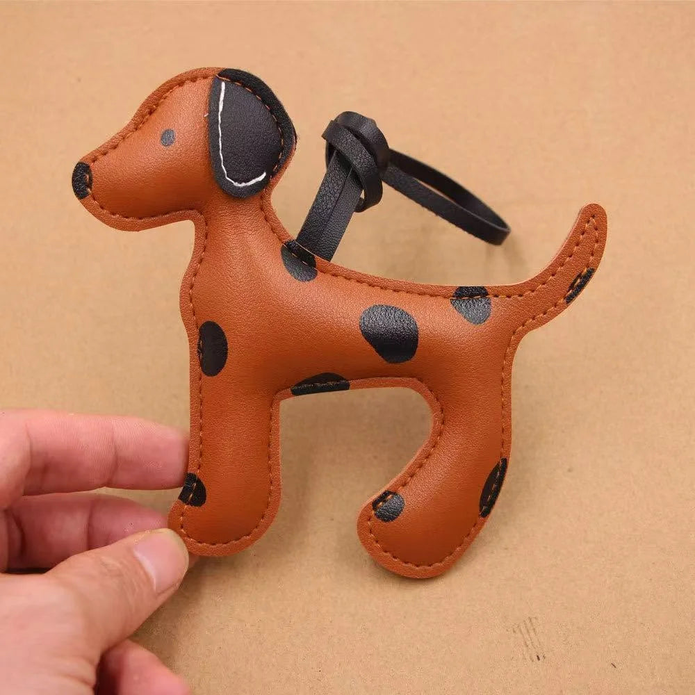 Cute Dalmatian Dog Charm – Leather Bag Pendant Accessory