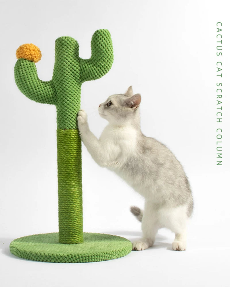 Cactus-Shaped Cat Scratching Post with Sisal Rope – Interactive Climbing & Scratching