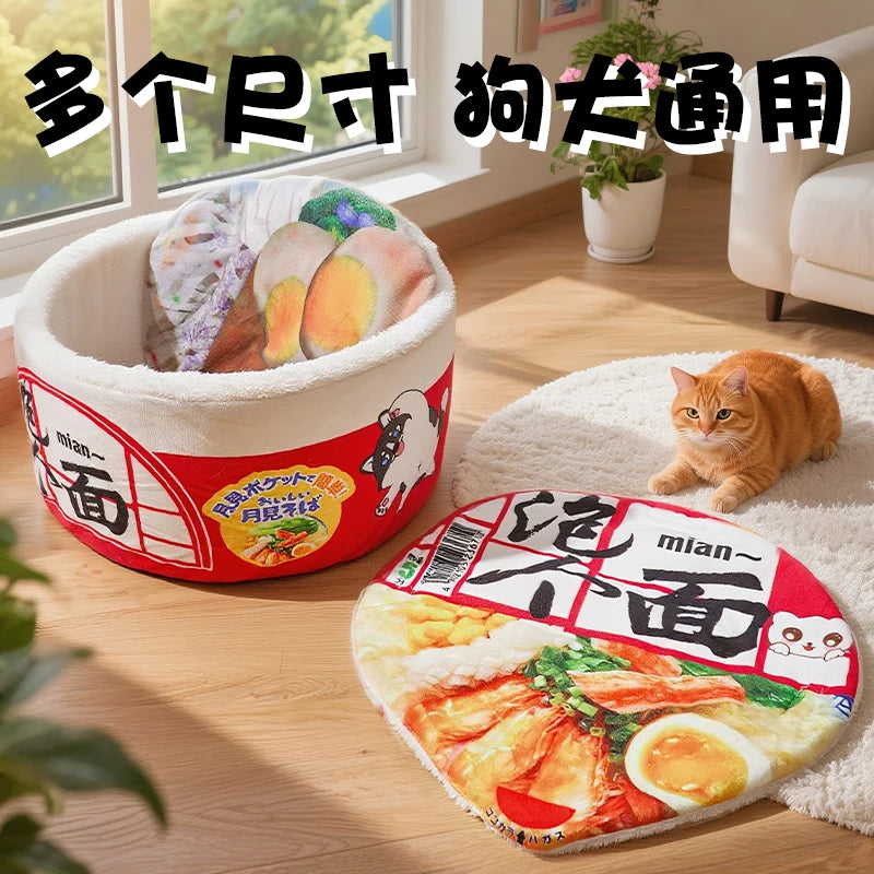 Instant Noodle Cup Cozy Pet House Bed for Cats & Small Dogs