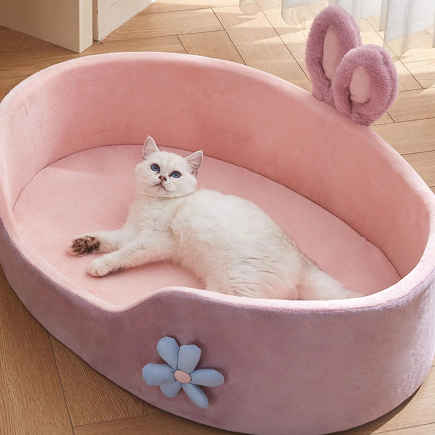 Detachable Washable Pet Bed – Soft & Warm Dog and Cat Sleeping Bed