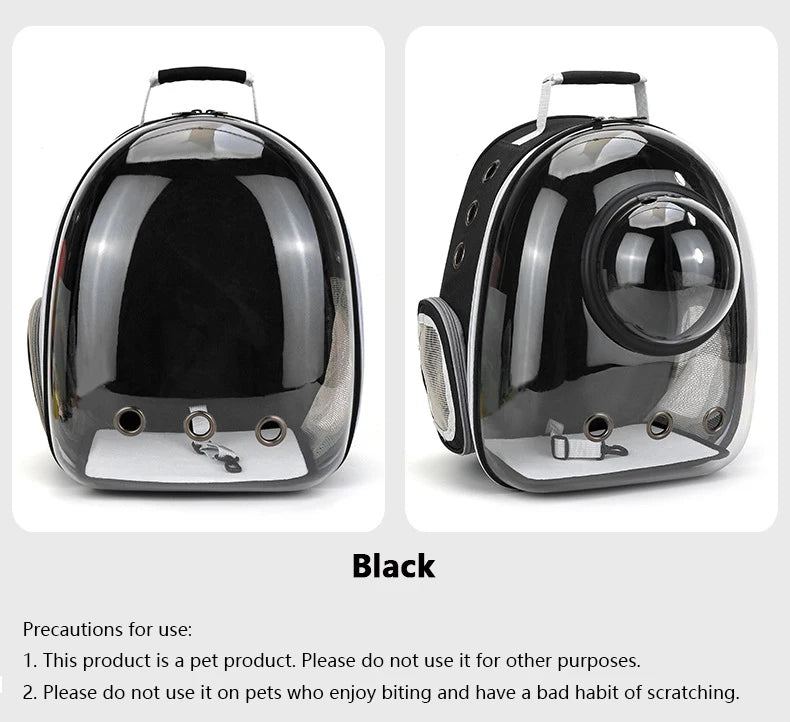 Pet Cat & Small Dog Carrying Backpack – Breathable Transparent Space Capsule Carrier for Travel, Hiking, and Daily Walks