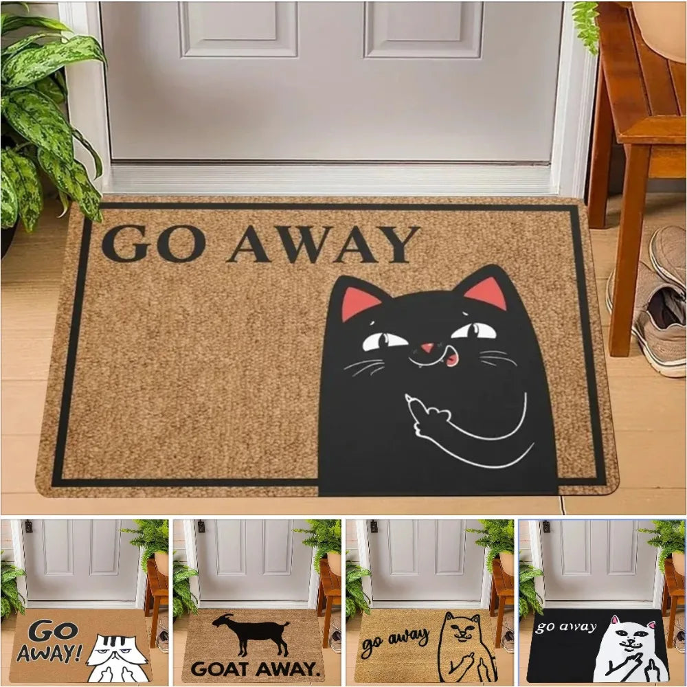 Go Away Animal Doormat – Funny Non-Slip Entrance Rug